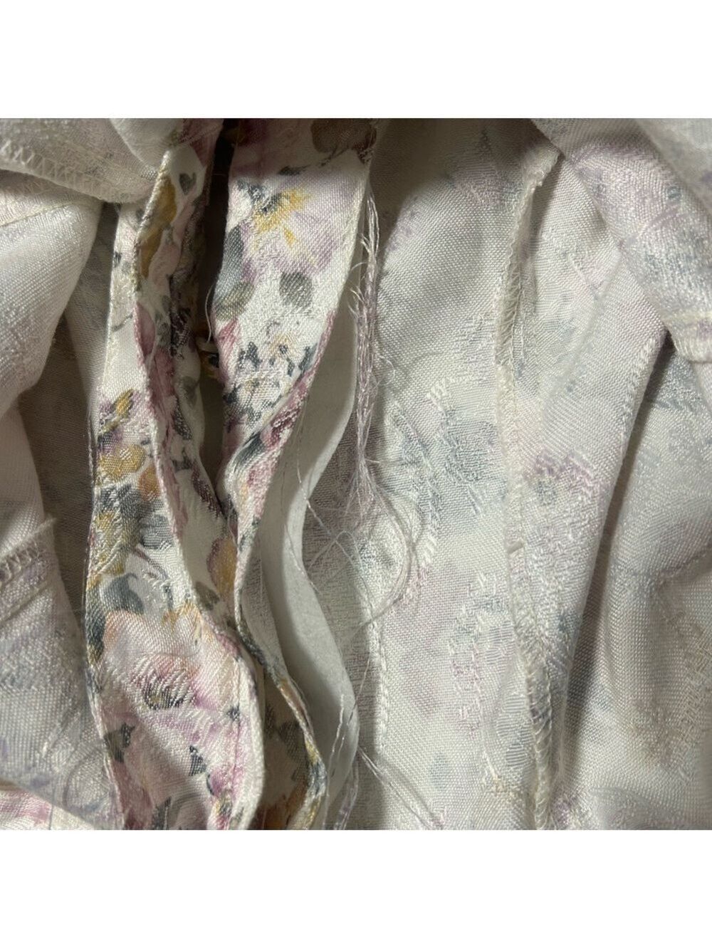 Scott McClintock Vintage 80s Ivory Brocade Skirt Suit Size 8 Petite Pearl Lace - Picture 15 of 16